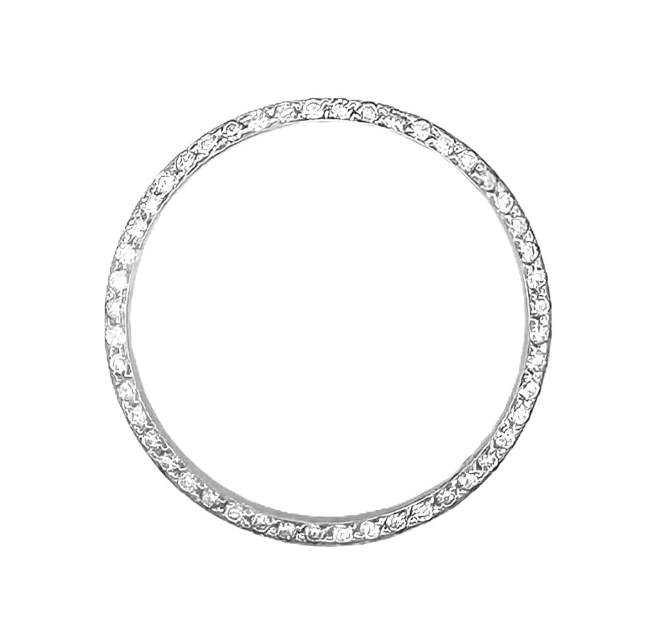 1ctw Round Brilliant Diamond 34mm Stainless Steel Bezel for a Rolex
