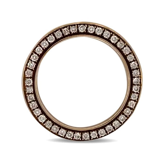 0.84ctw Round Brilliant Diamond 26mm 14k Yellow Gold Bezel for a Rolex