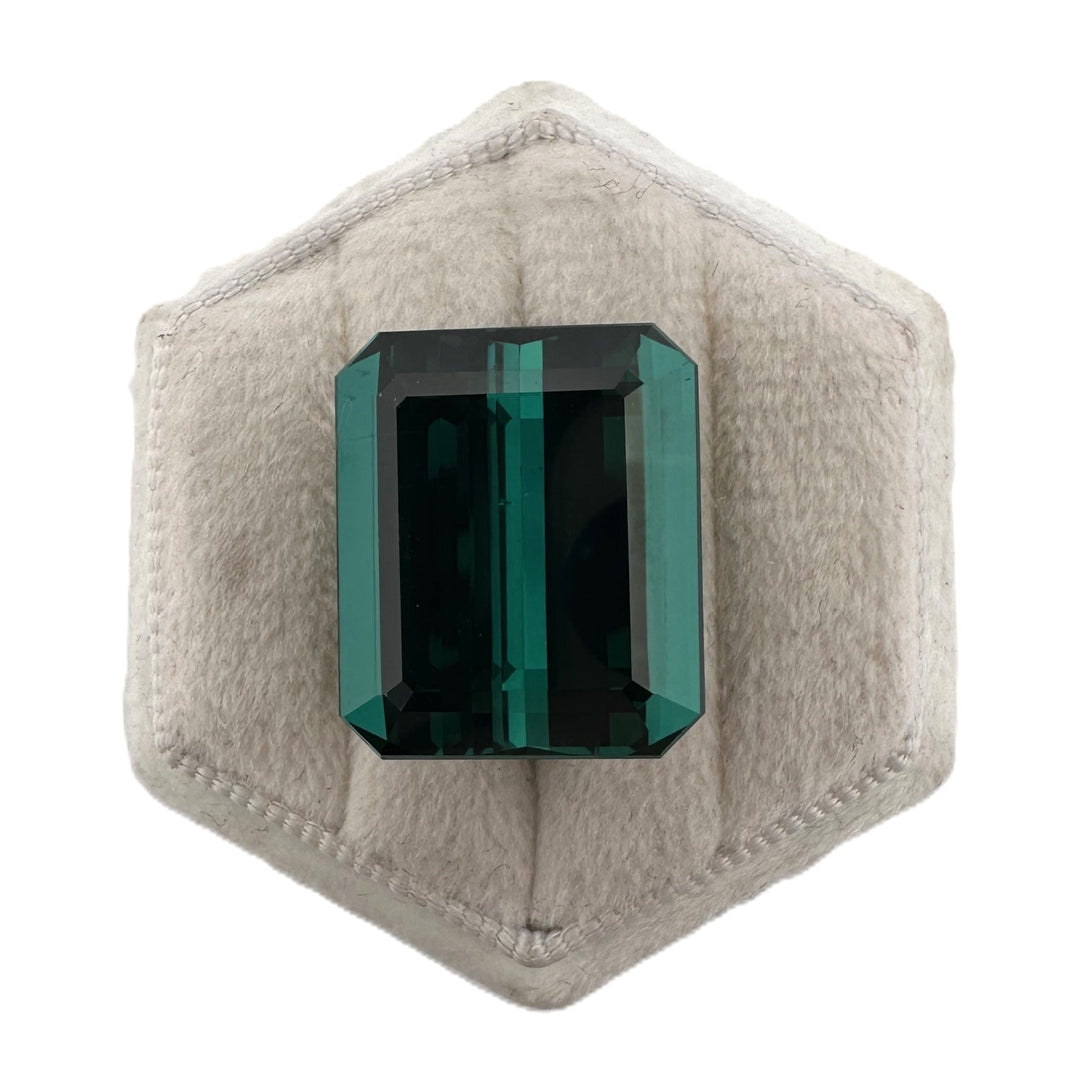 33.89ct Emerald Cut Indicolite Tourmaline Loose Gemstone
