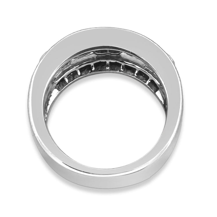 1.04ctw Round Brilliant Natural Diamond Floral Motif Band in Platinum