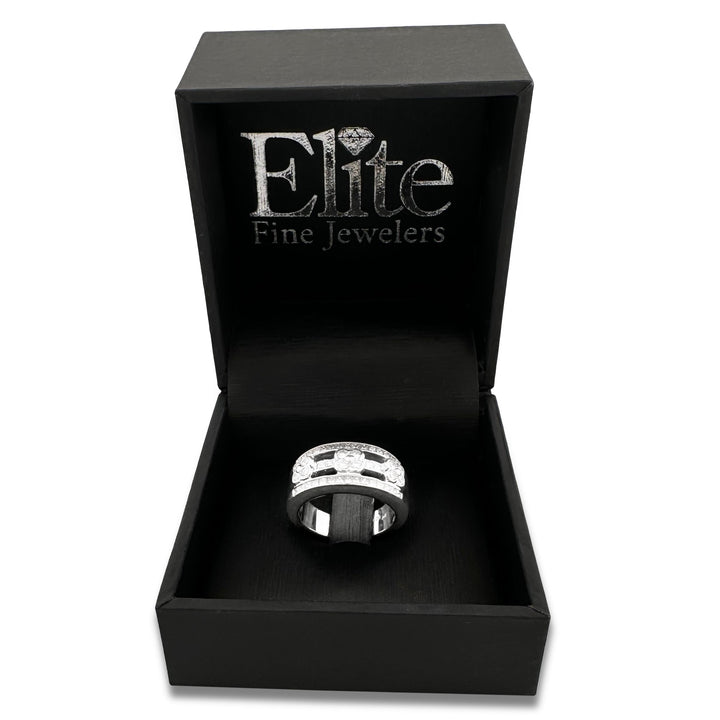 1.04ctw Round Brilliant Natural Diamond Floral Motif Band in Platinum