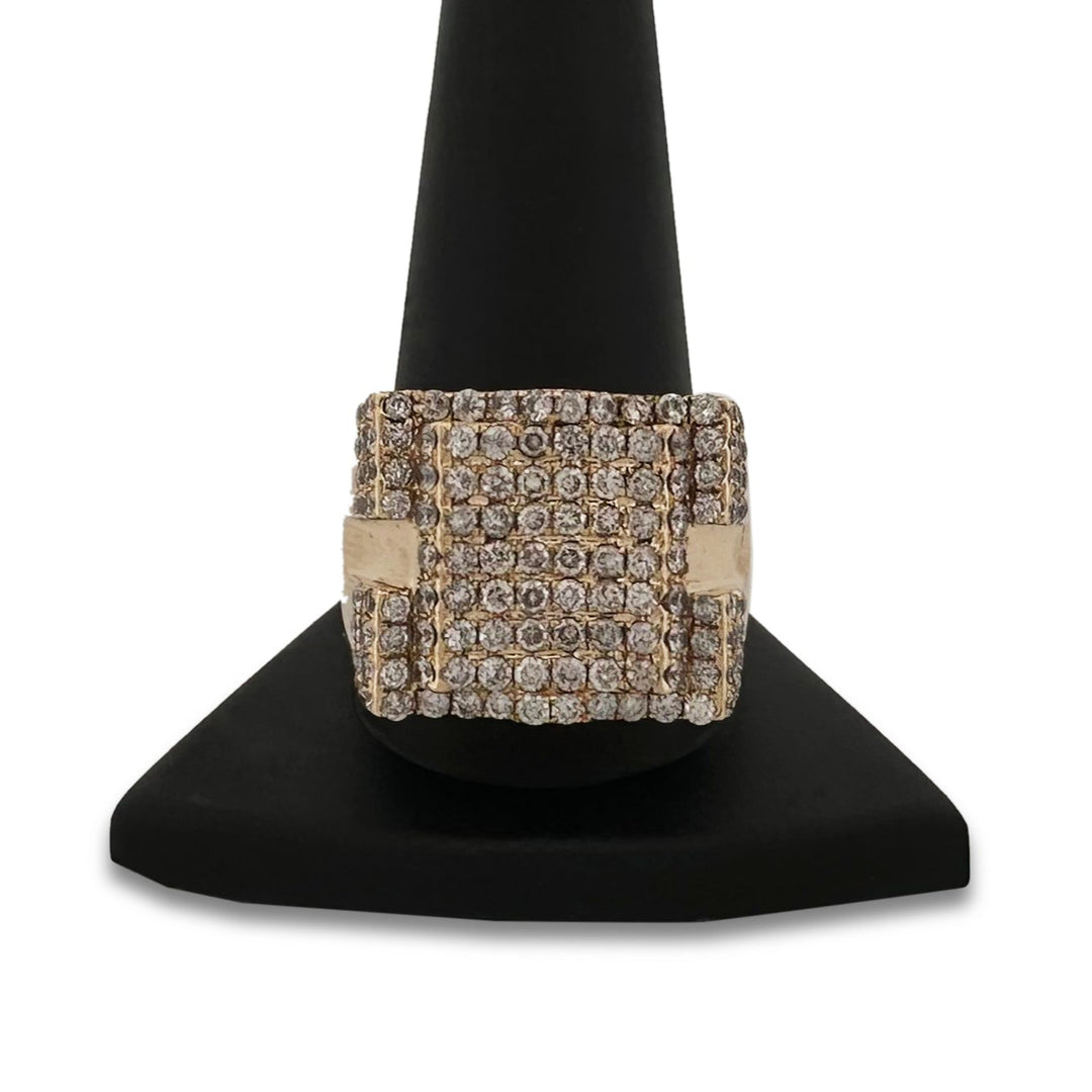 2.50ctw Round Brilliant Natural Diamond Men's Ring in 14k Yellow Gold by Joe Rodeo