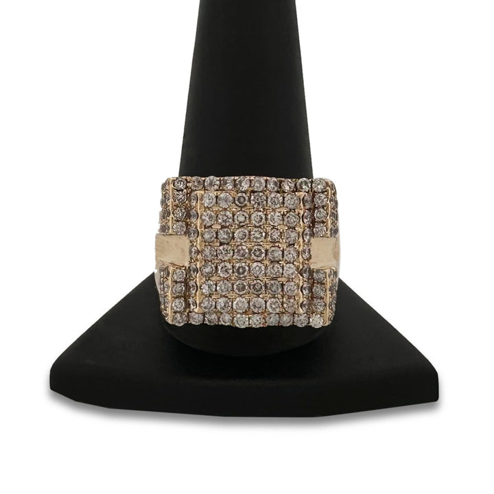 2.50ctw Round Brilliant Natural Diamond Men's Ring in 14k Yellow Gold by Joe Rodeo