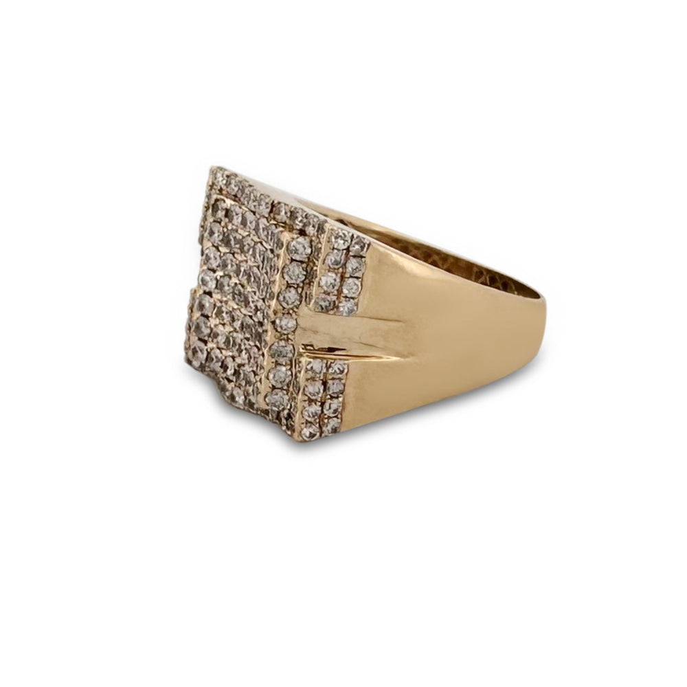 2.50ctw Round Brilliant Natural Diamond Men's Ring in 14k Yellow Gold by Joe Rodeo