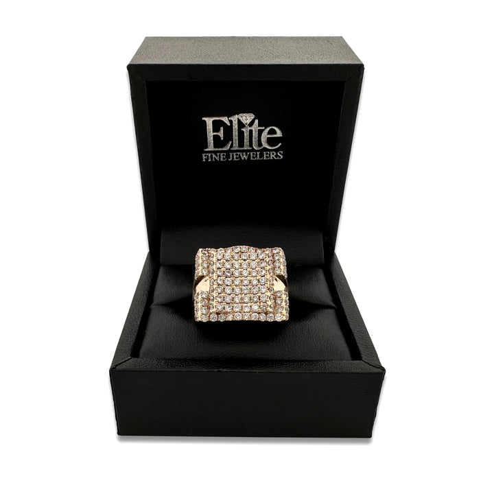 2.50ctw Round Brilliant Natural Diamond Men's Ring in 14k Yellow Gold by Joe Rodeo