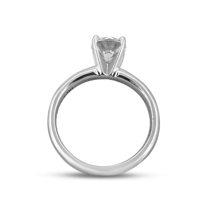 1.00ct Round Brilliant Canadian Natural Diamond Solitaire Engagement Ring in 14k White Gold