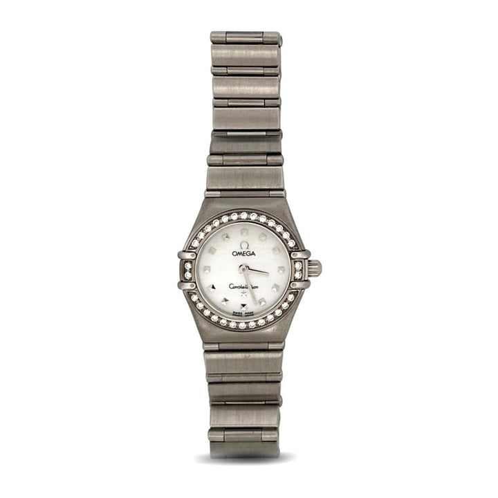 Omega Constellation Mother of Pearl Dial with Diamond Bezel Lady's Stainless Steel Watch