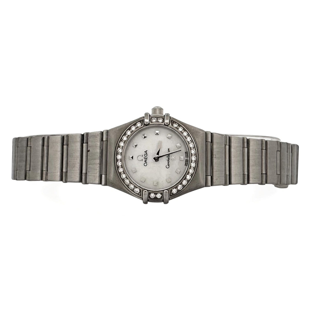 Omega Constellation Mother of Pearl Dial with Diamond Bezel Lady's Stainless Steel Watch