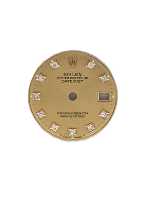 Dial for Rolex Datejust 26mm in Champagne with Diamonds