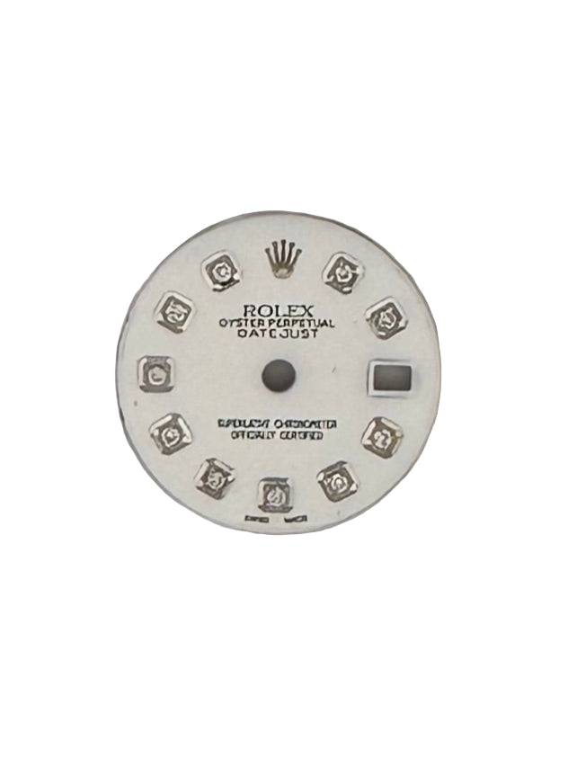 Dial for Rolex Datejust 26mm White with Diamonds