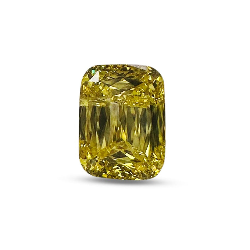Loose 6.43ct Cushion Cut Fancy Deep Yellow Diamond, GIA Graded