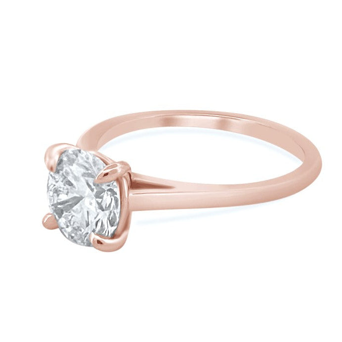 GIA Graded 1.56ct Round Brilliant Natural Diamond Solitaire Engagement Ring in 14k Rose Gold