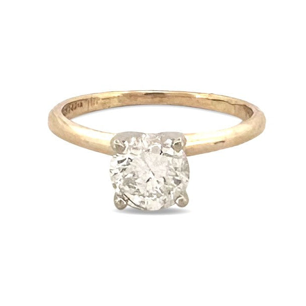 0.79ctw Round Brilliant & Tapered Baguette Natural Diamond with Sapphires Wedding Set in 14k Two-tone Gold