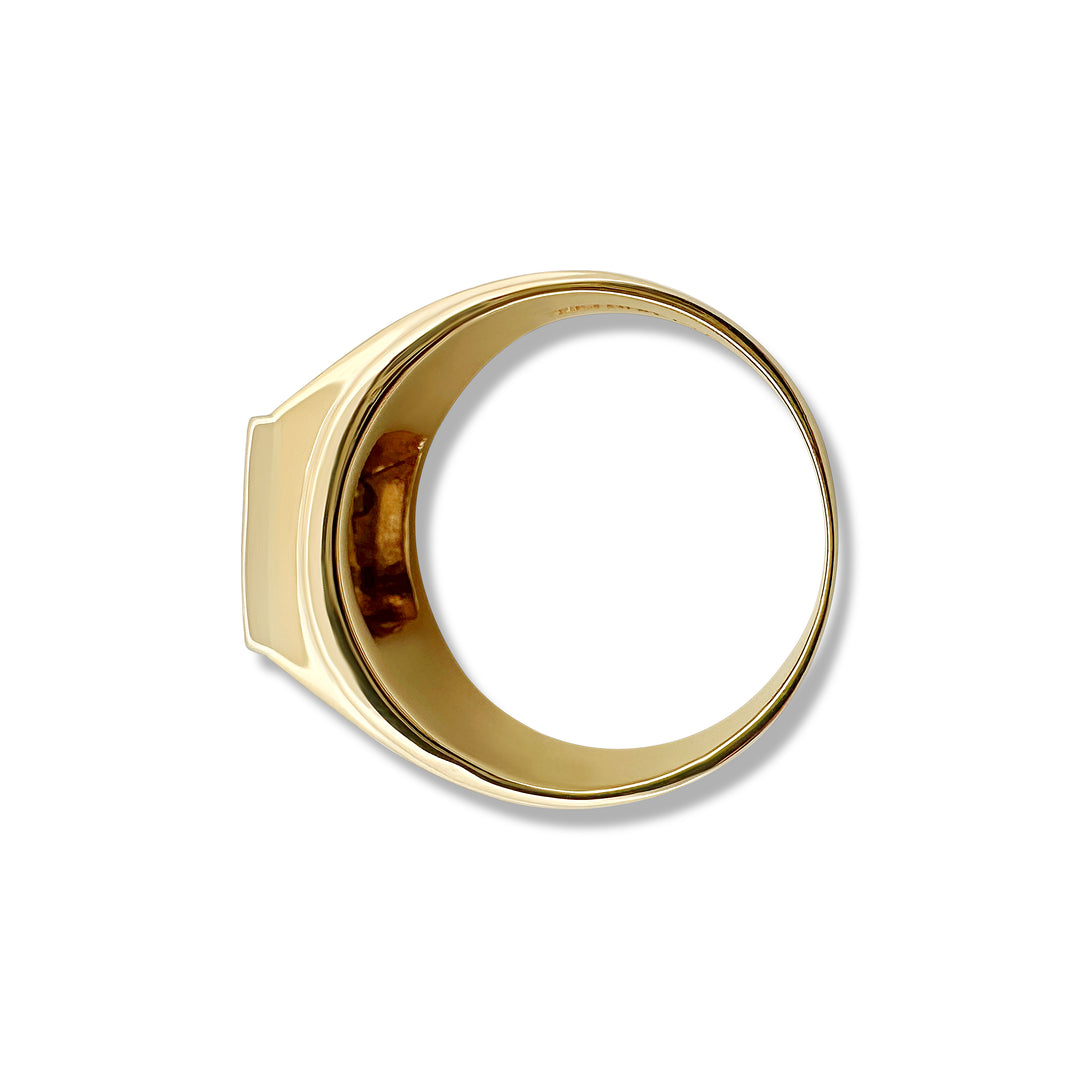 0.91ct Round Brilliant Diamond Men's Ring in 14k Two-tone Gold