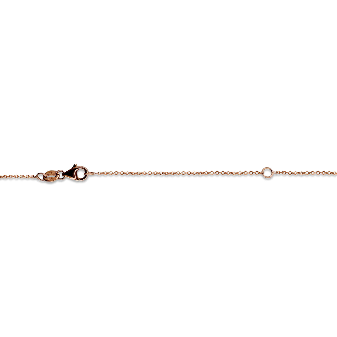 0.25ctw Round Brilliant Diamonds by the Yard Station Necklace in 14k Rose Gold