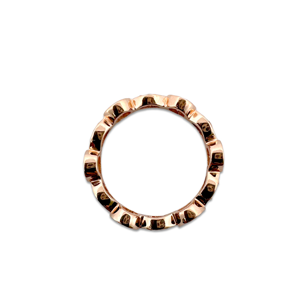 0.79ctw Round Brilliant Natural Diamond Eternity Band in 14K Rose Gold