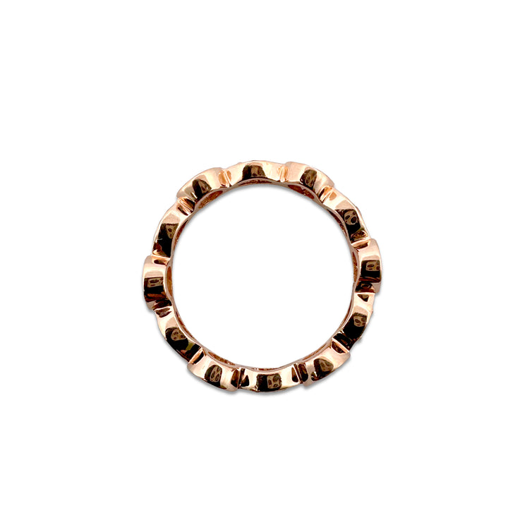 0.79ctw Round Brilliant Natural Diamond Eternity Band in 14K Rose Gold