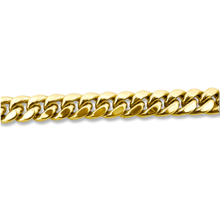 9.4mm Hollow Cuban Bracelet in 10k Yellow Gold