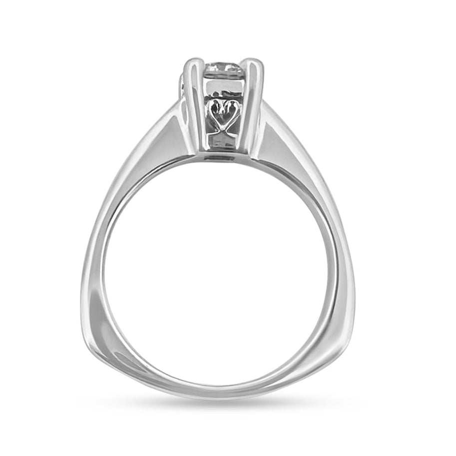 0.50ct Round Brilliant Solitaire Engagement Ring in 14k White Gold 