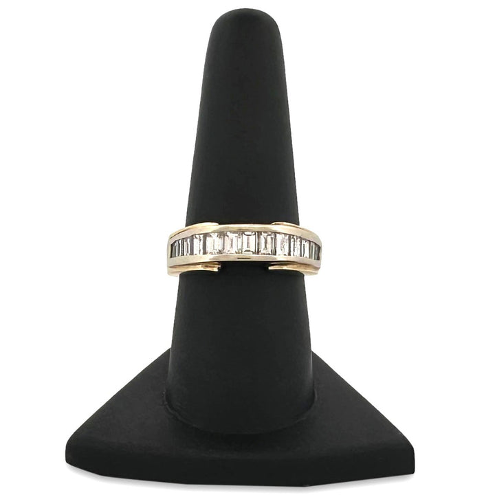 1.20ctw Baguette Cut Natural Diamond Ring in Two-tone 14k Gold