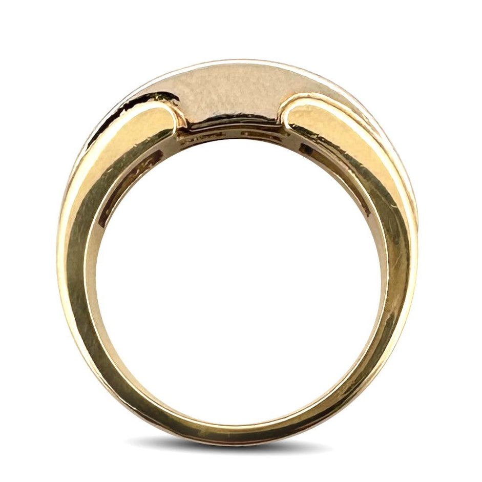 1.20ctw Baguette Cut Natural Diamond Ring in Two-tone 14k Gold