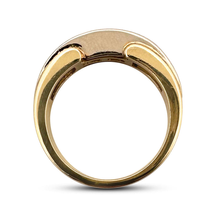1.20ctw Baguette Cut Natural Diamond Ring Two-tone 14k Gold