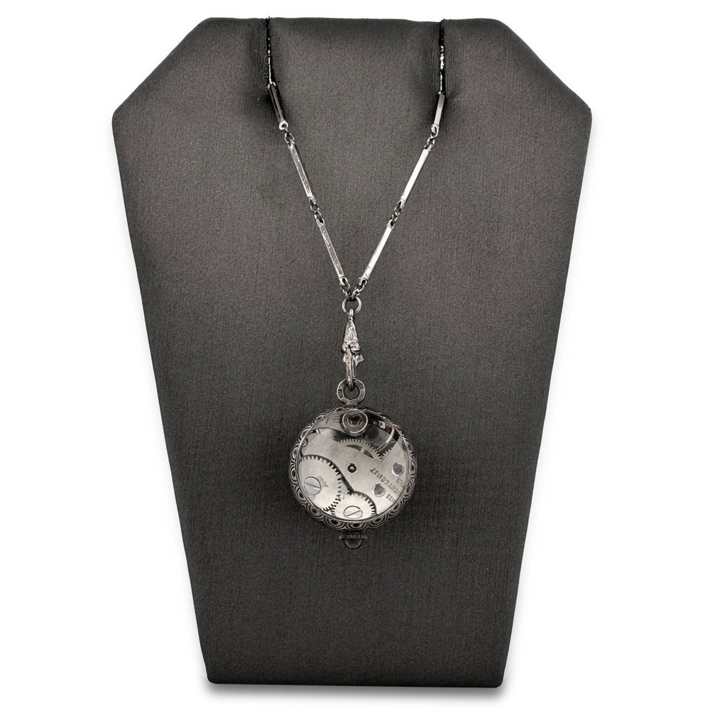 Vintage Hamilton Bubble Pendant Watch Pendant in Sterling Silver