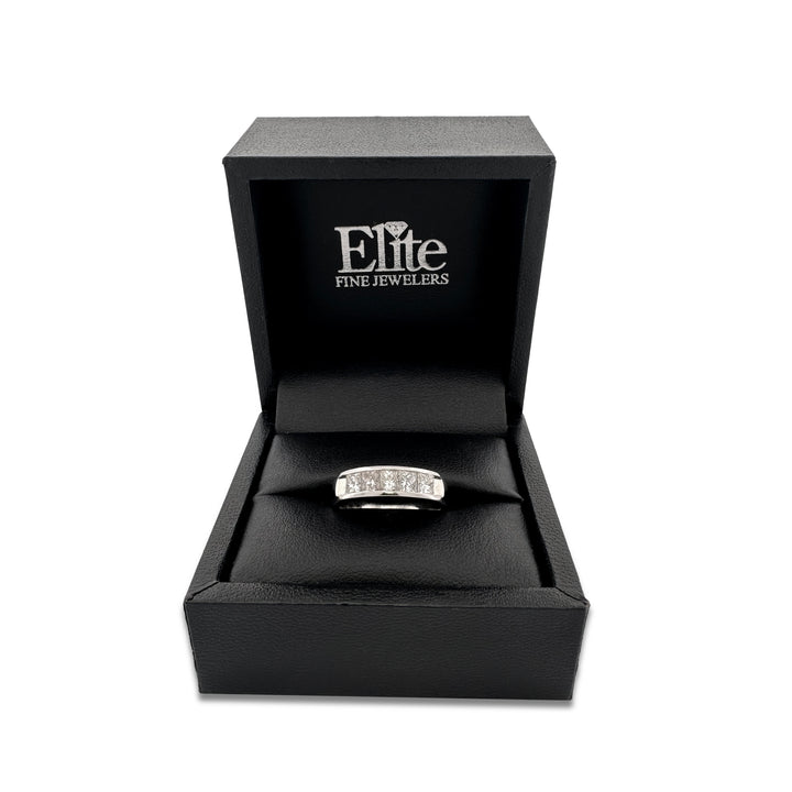 1.25ctw Princess Cut Natural Diamond Band in Platinum