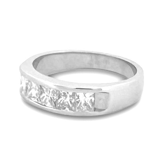 1.25ctw Princess Cut Natural Diamond Band in Platinum