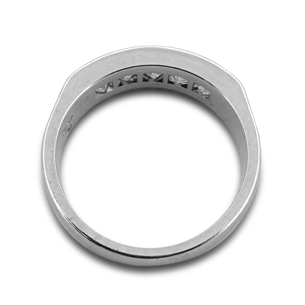 1.25ctw Princess Cut Natural Diamond Band in Platinum