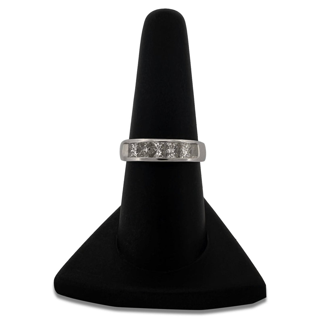 1.25ctw Princess Cut Natural Diamond Band in Platinum