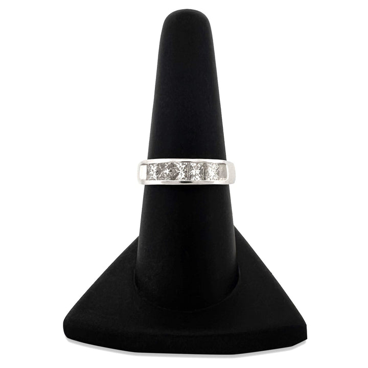 1.25ctw Princess Cut Natural Diamond Band in Platinum