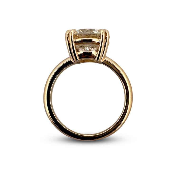 GIA Graded 4.11cts Round Brilliant Diamond Solitaire Engagement Ring in 14k Yellow Gold