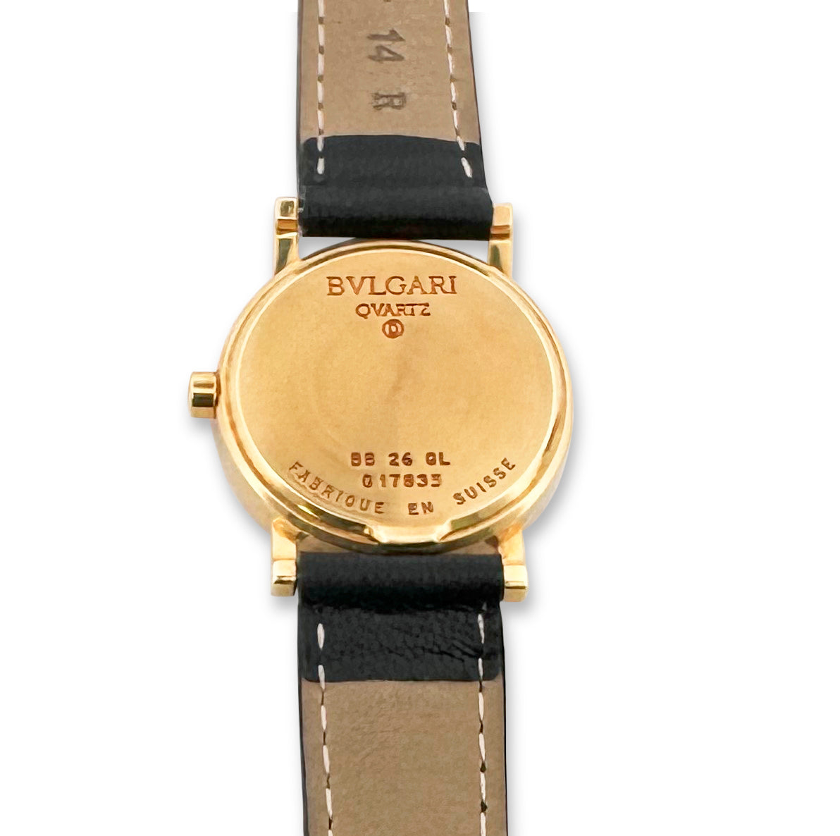 Bvlgari Bvlgari BB 26 GL 26mm 18k Yellow Gold Leather Strap