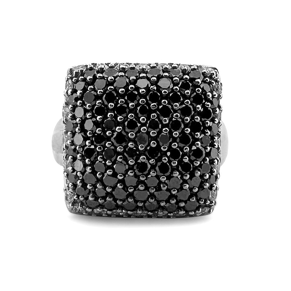 2.50ctw Black & White Diamonds Cocktail Ring in 14k White Gold by Effy
