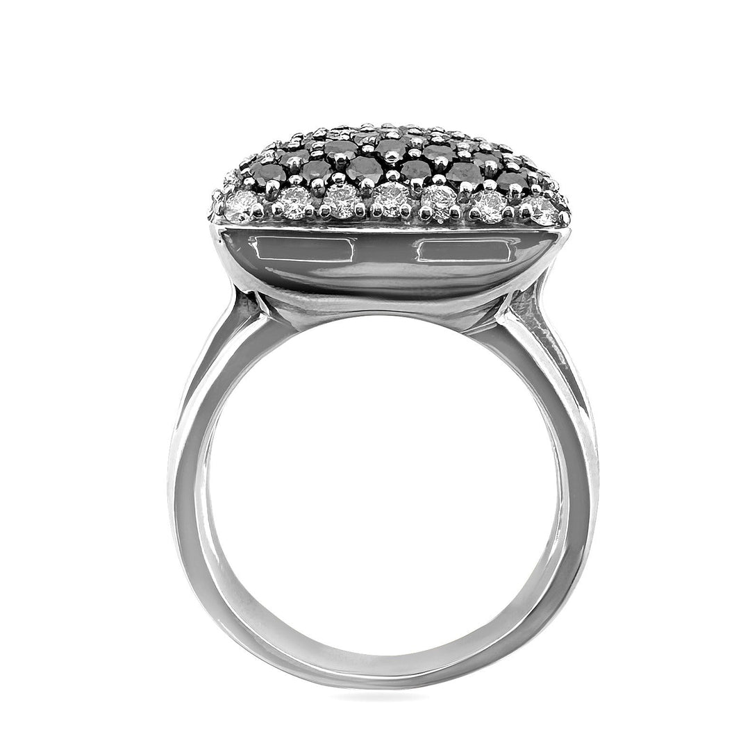 2.50ctw Black & White Diamonds Cocktail Ring in 14k White Gold by Effy