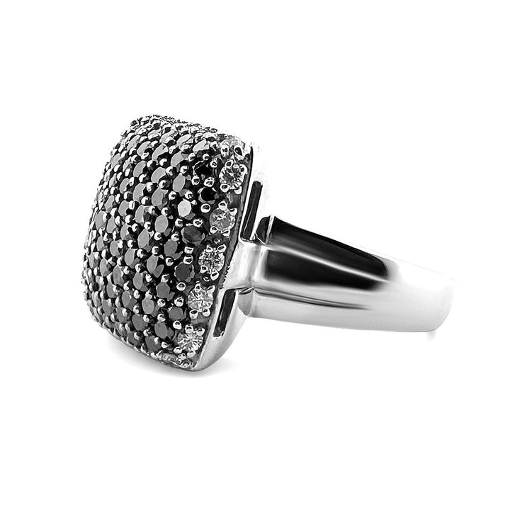 2.50ctw Black & White Diamonds Cocktail Ring in 14k White Gold by Effy