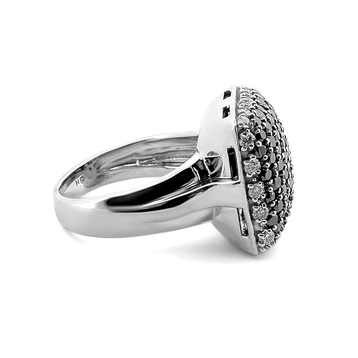 2.50ctw Black & White Diamonds Cocktail Ring in 14k White Gold by Effy