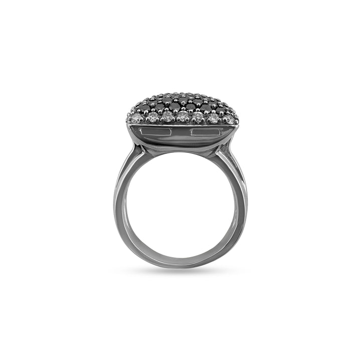 2.50ctw Black & White Diamond 14k White Gold Ring by Effy