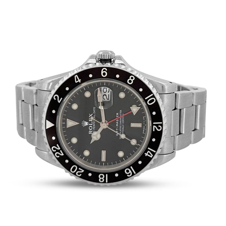 1991 Rolex GMT Master 40mm in All Black with Stainless Steel Oyster Band Watch