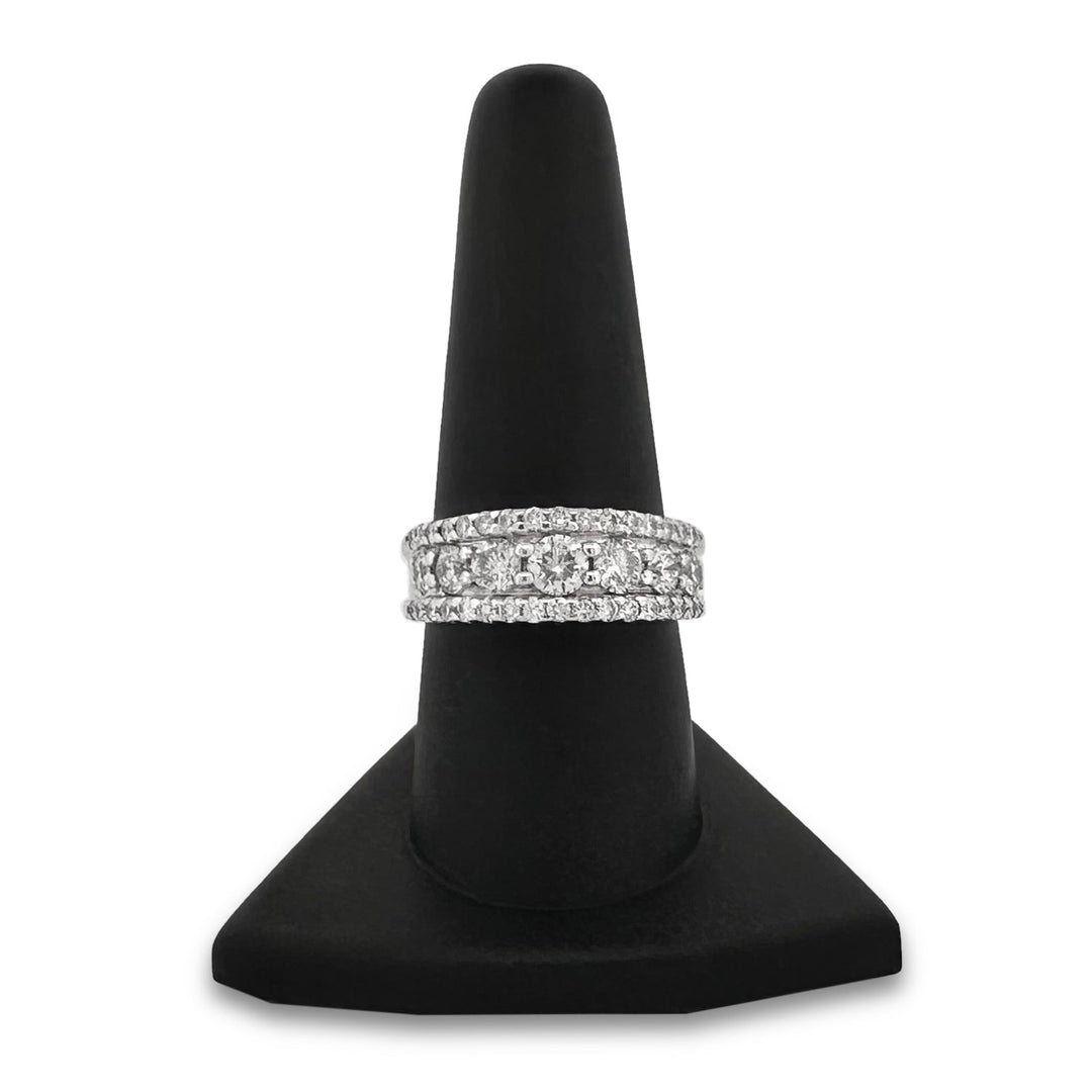 2ctw Round Brilliant Natural Diamond Band in 14k White Gold