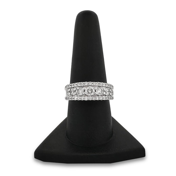 2ctw Round Brilliant Natural Diamond Band in 14k White Gold