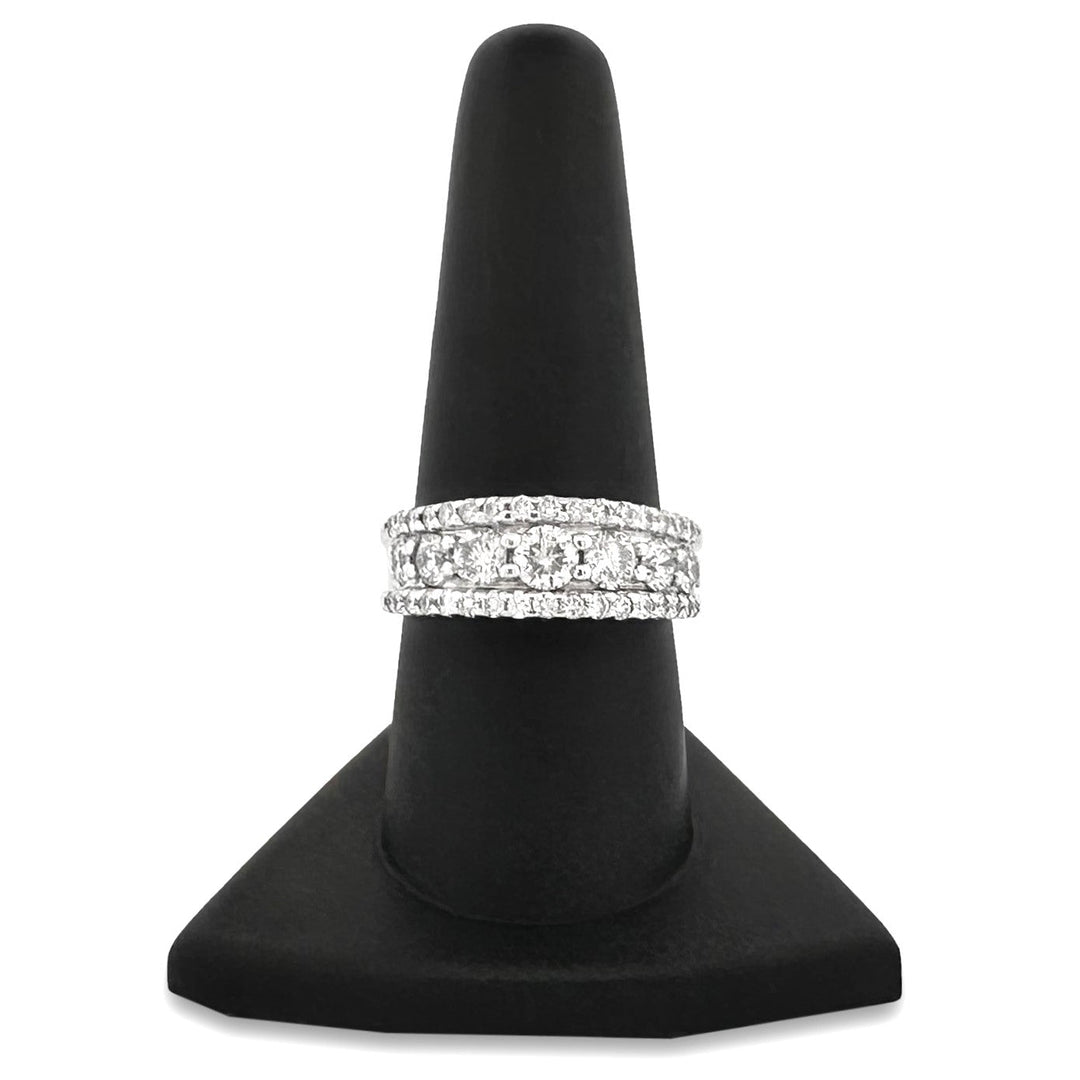 2ctw Round Brilliant Natural Diamond Band in 14k White Gold