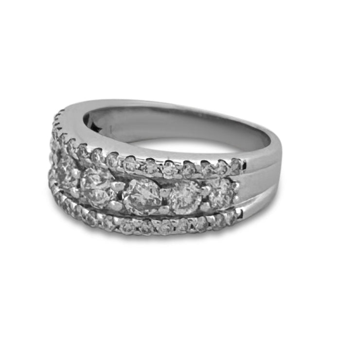 2ctw Round Brilliant Natural Diamond Band in 14k White Gold
