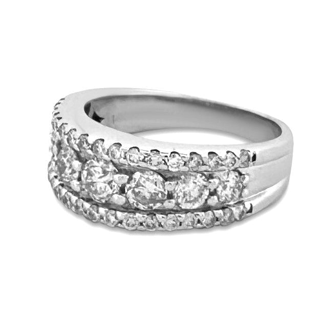 2ctw Round Brilliant Natural Diamond Band in 14k White Gold