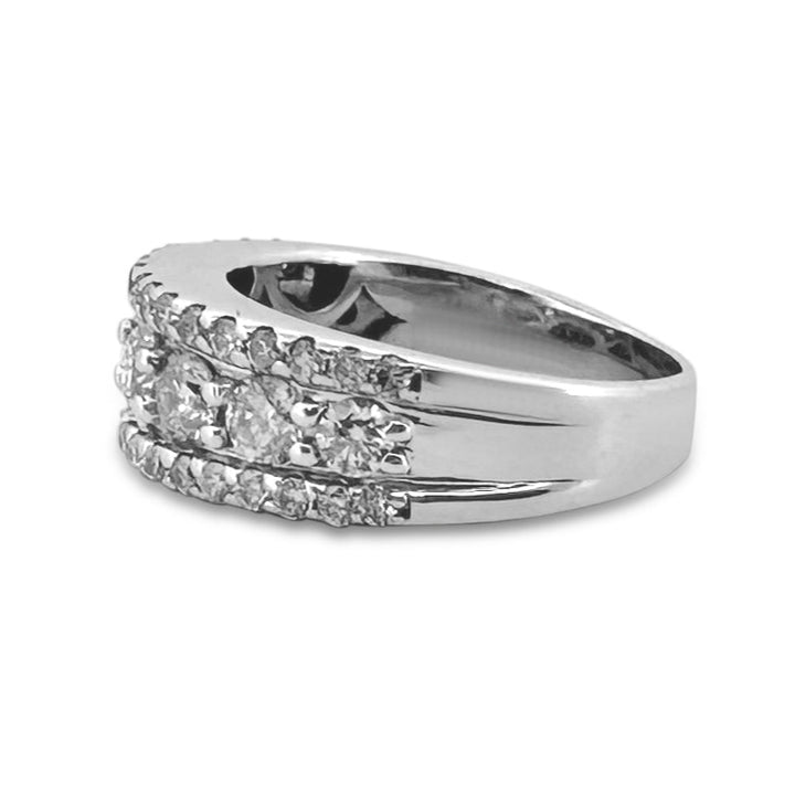 2ctw Round Brilliant Natural Diamond Band in 14k White Gold