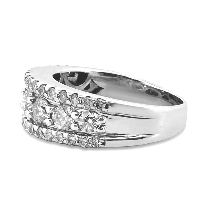 2ctw Round Brilliant Natural Diamond Band in 14k White Gold