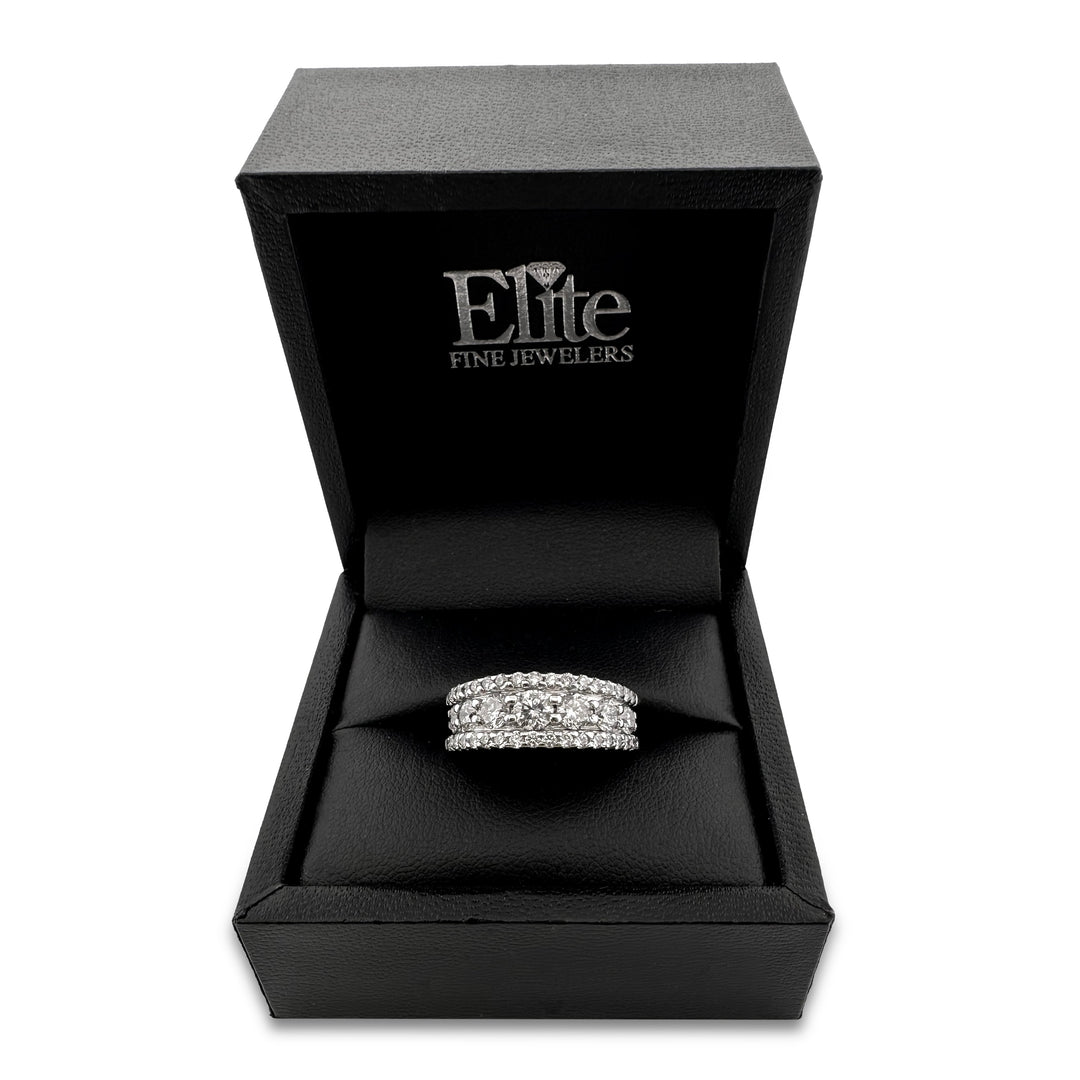 2ctw Round Brilliant Natural Diamond Band in 14k White Gold