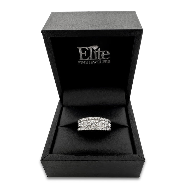 2ctw Round Brilliant Natural Diamond Band in 14k White Gold
