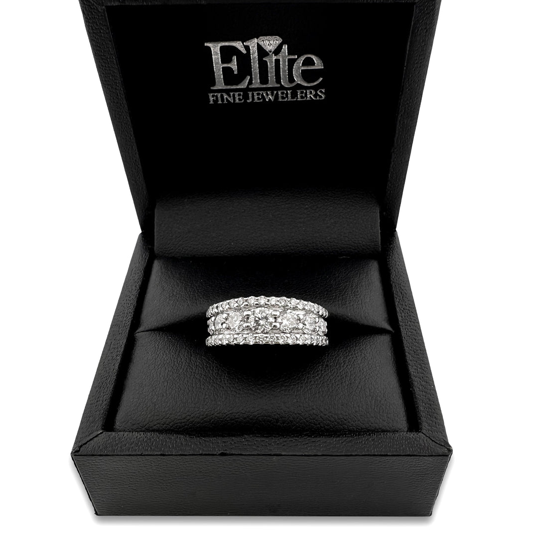 2ctw Round Brilliant Natural Diamond Band in 14k White Gold